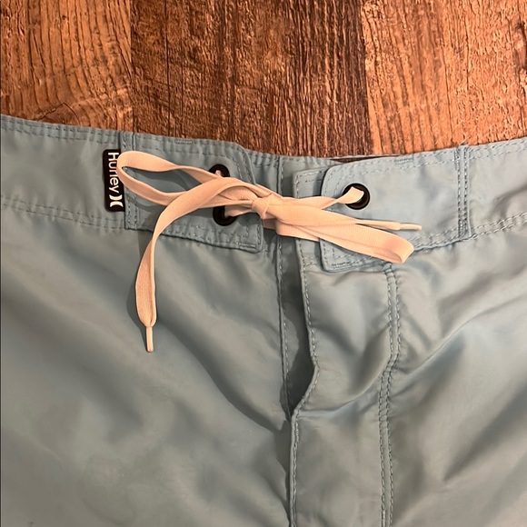 Hurley Blue and White Board Shorts Classic Swimwear - Picture 2 of 7